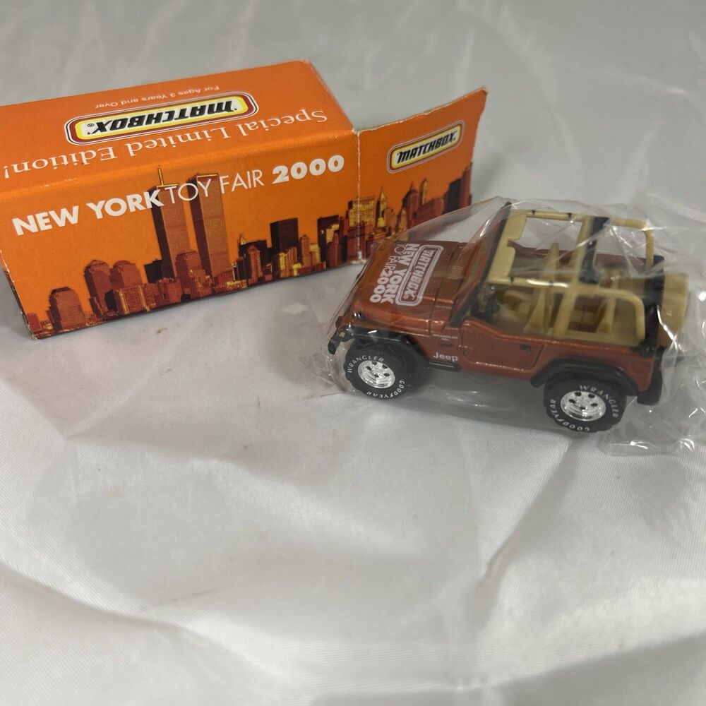 NIB 2000 New York Toy Fair Special Limited Edition Matchbox Jeep Wrangler